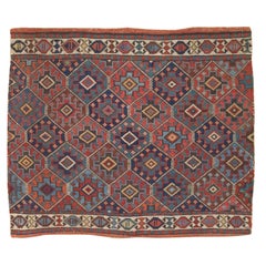 Antike Shahsavan-Mafrash-Tafel, mit Diamant-Gittermuster