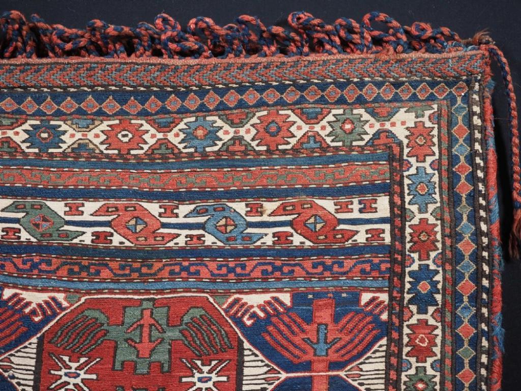 Unknown Antique Shahsavan Saddle Bag Face In Soumak Technique (A), Circa 1880 For Sale