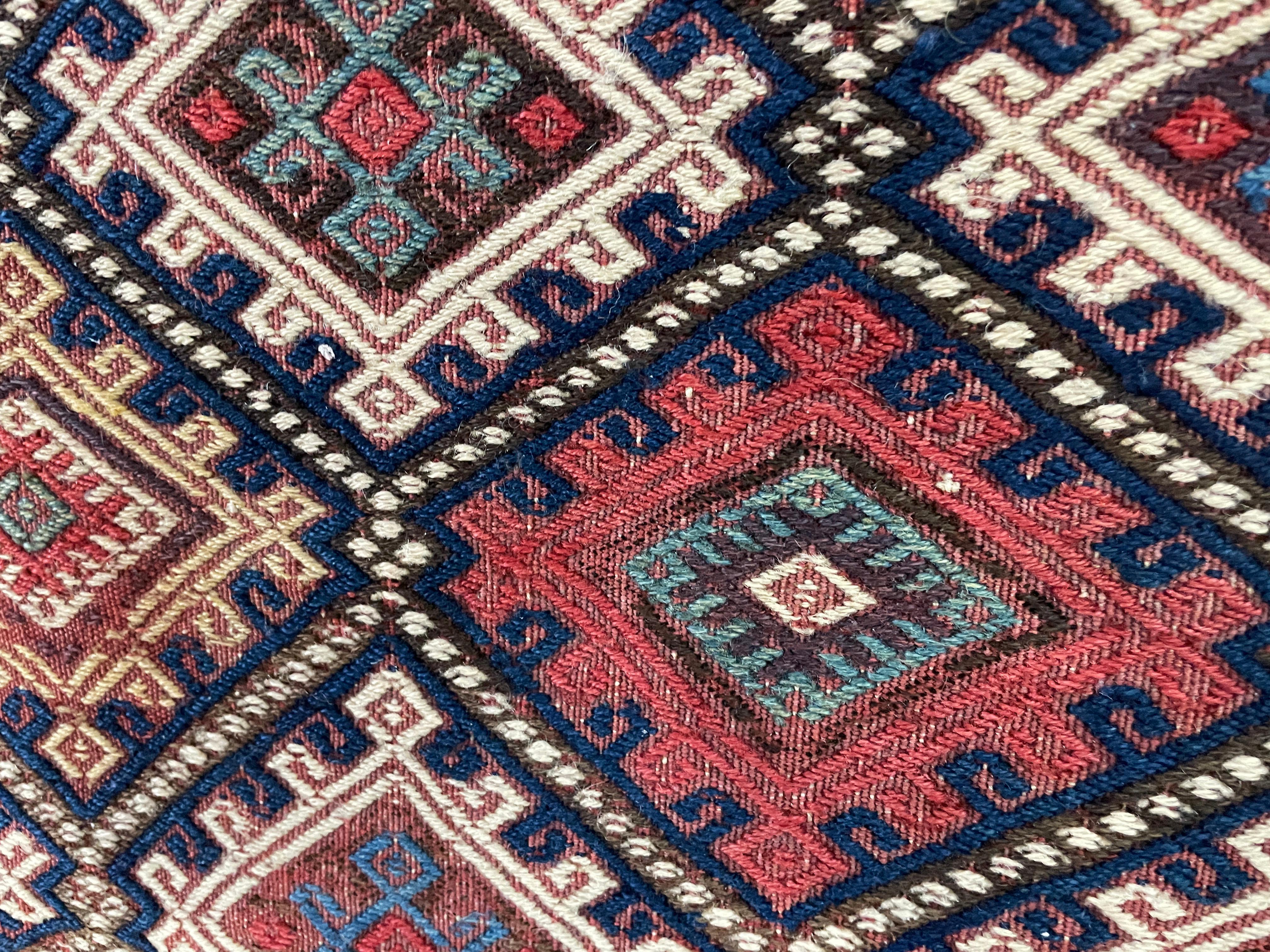 Sumak Antico kilim/tappeto Shahsavan Soumak, anni '90 circa in vendita