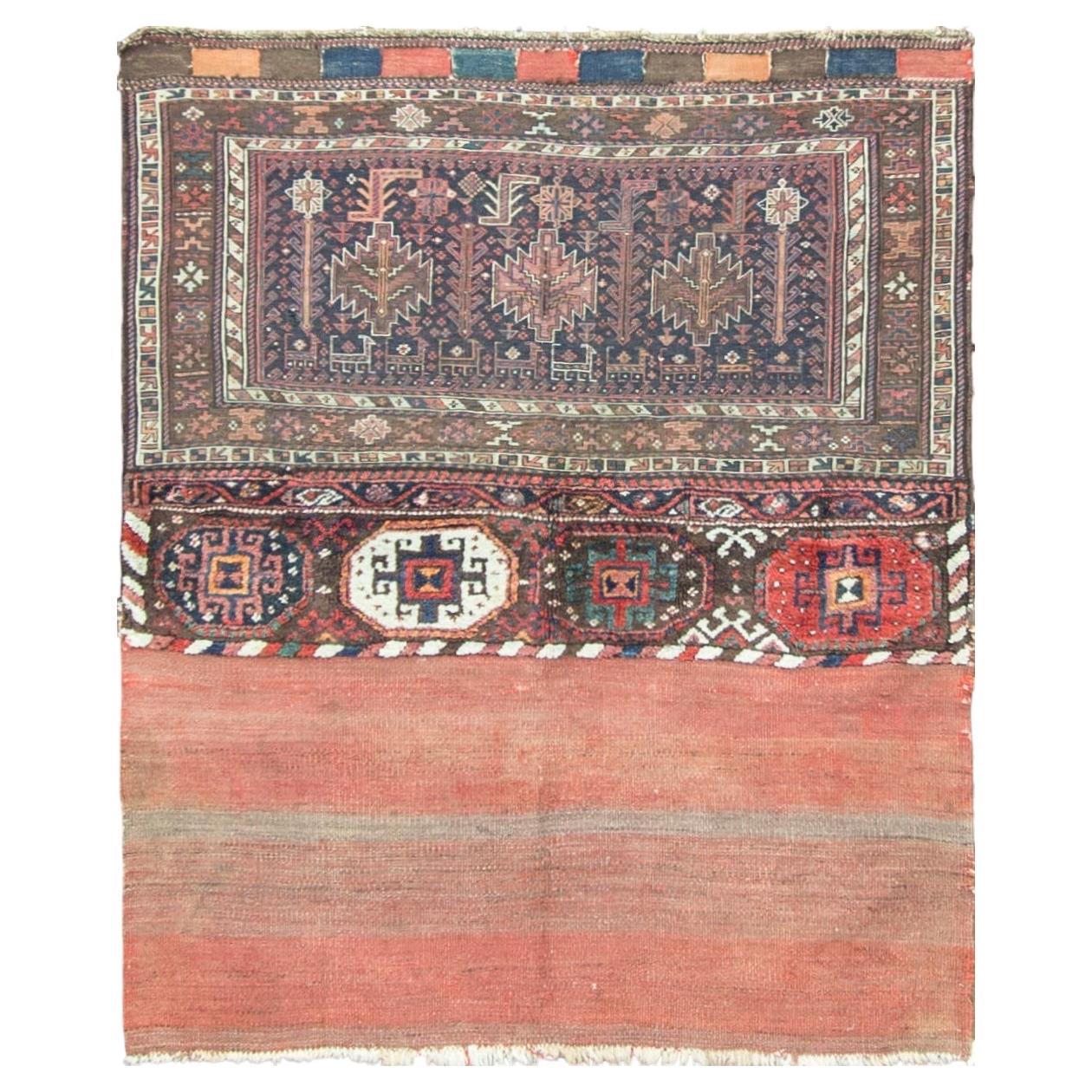 Alforja antigua de soumak de Shahsavan (khorjin)