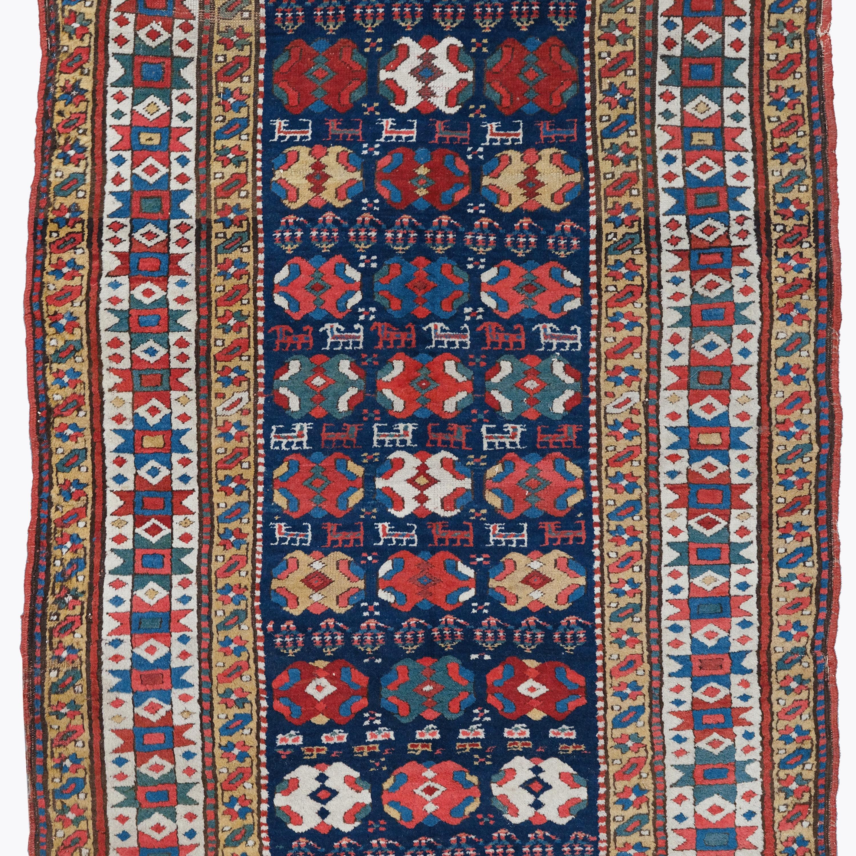 Antique Shahsevan Long Rug - 19th Century Caucasian Shahsevan Long Rug In Good Condition For Sale In Sultanahmet, 34