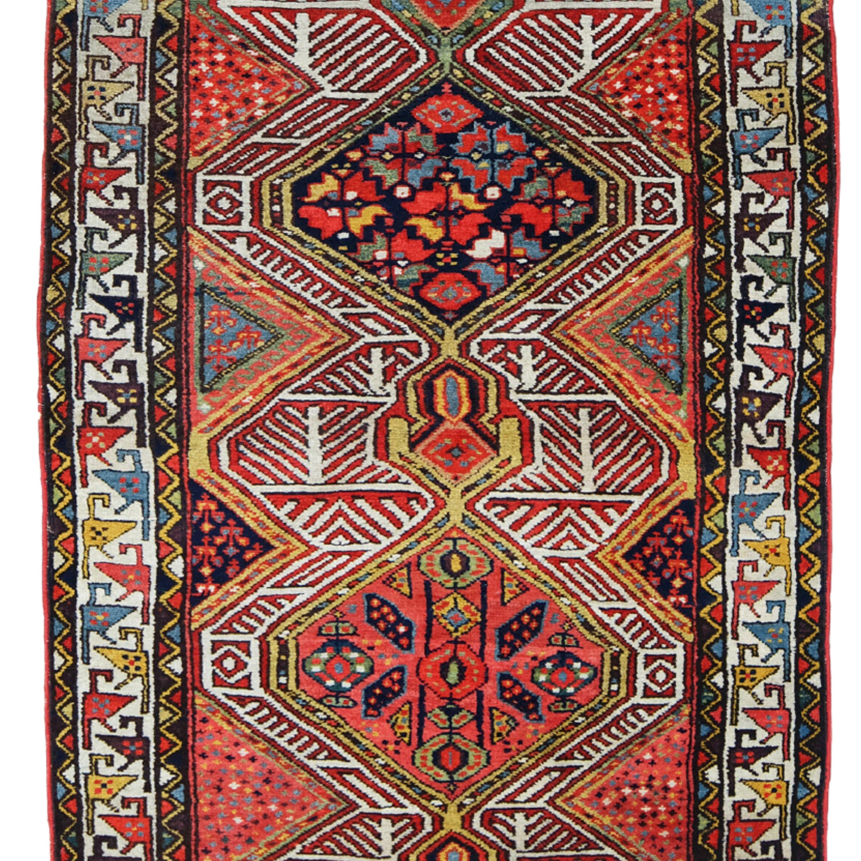 Antique Shahsevan Runner - 19th Century Shahsevan Runner, Antique Runner In Good Condition For Sale In Sultanahmet, 34