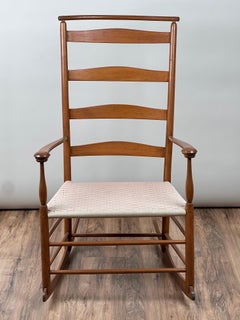 Antique Shaker #7 Shawl Back Rocker Attr. Mount Lebanon Shakers c. Early 20th Ce