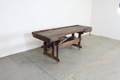 Antique Shaker Cabinet Makers 96" Workbench Pre Civil War