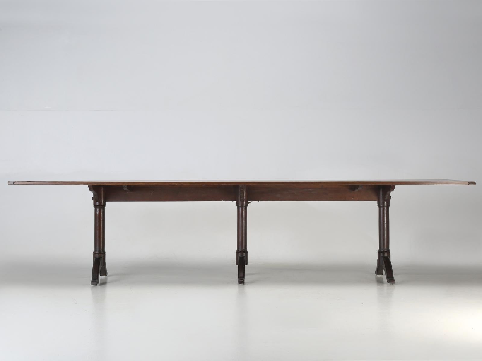 Antique Shaker Cherry Wood Trestle Dining Table, circa 1830 3