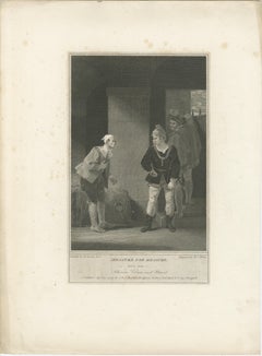Antique Shakespeare Engraving - Measure for Measure Act I Scene I, Boydell 1797