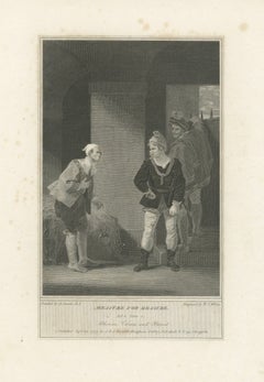 Antique Shakespeare Engraving - Measure for Measure Act I Scene I, Boydell 1797