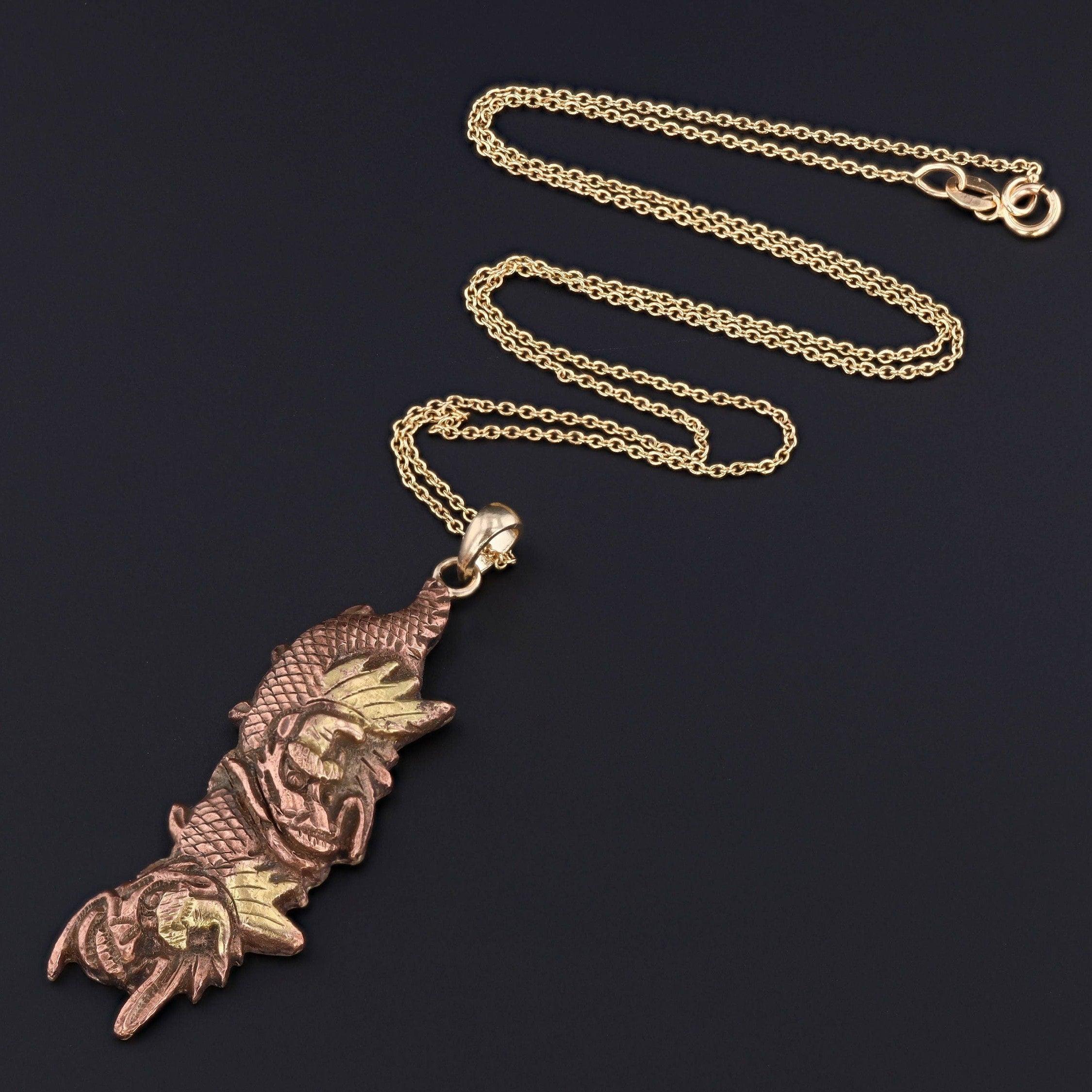 Édouardien Collier converti en dragon Shakudo en vente