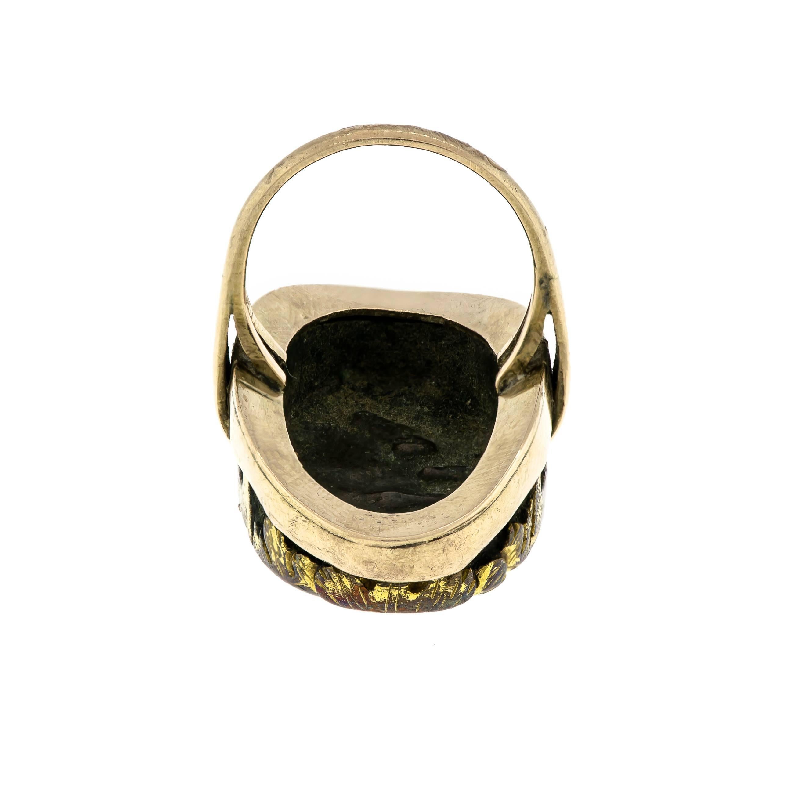 Antique Shakudo Ring For Sale 1