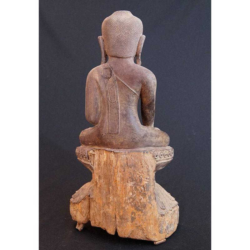Antiker Shan-Buddha aus Birma im Zustand „Gut“ im Angebot in DEVENTER, NL