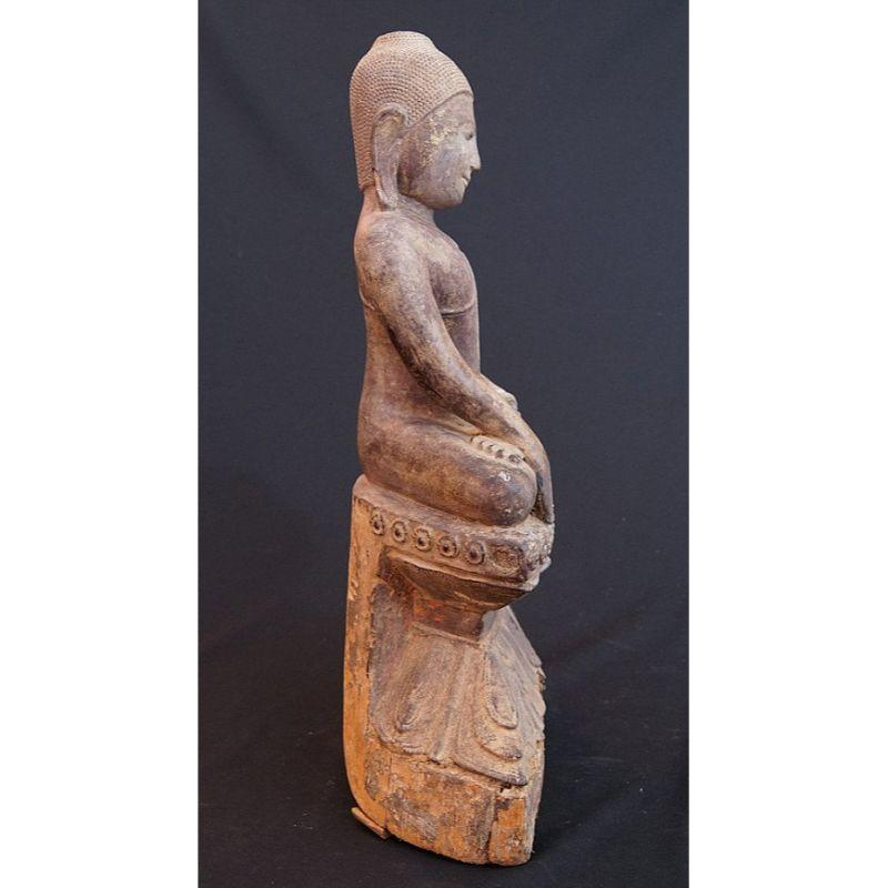 18th Century and Earlier Antique Shan Buddha from Burma For Sale