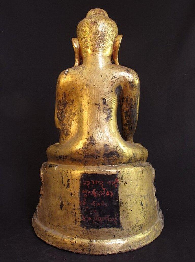 Antique Shan Buddha Statue from Burma In Good Condition For Sale In DEVENTER, NL