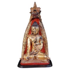 Antique Shan Buddha with Naga from Burma