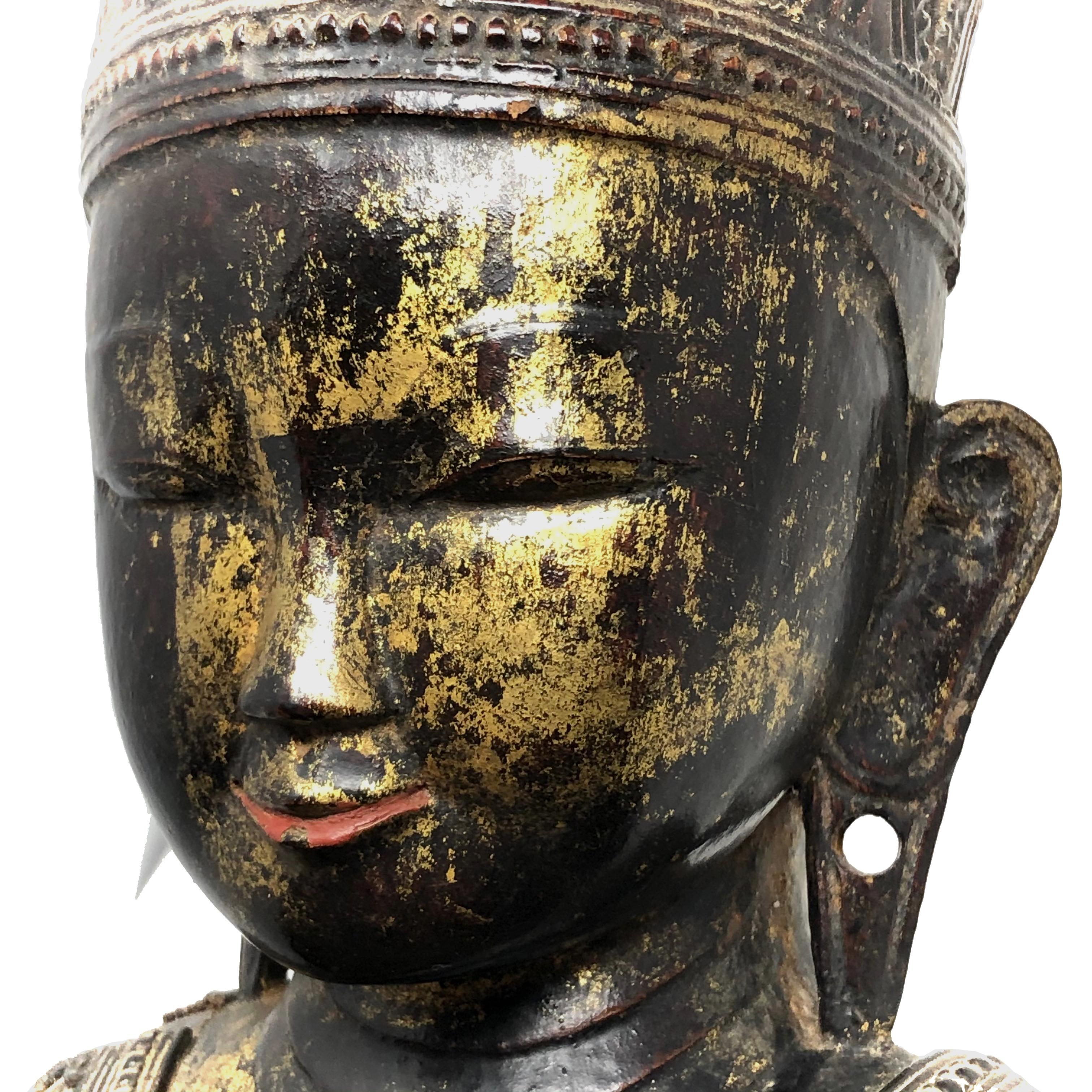 Antique Shan (Tai Yai) Jambupati Buddha Image For Sale 2