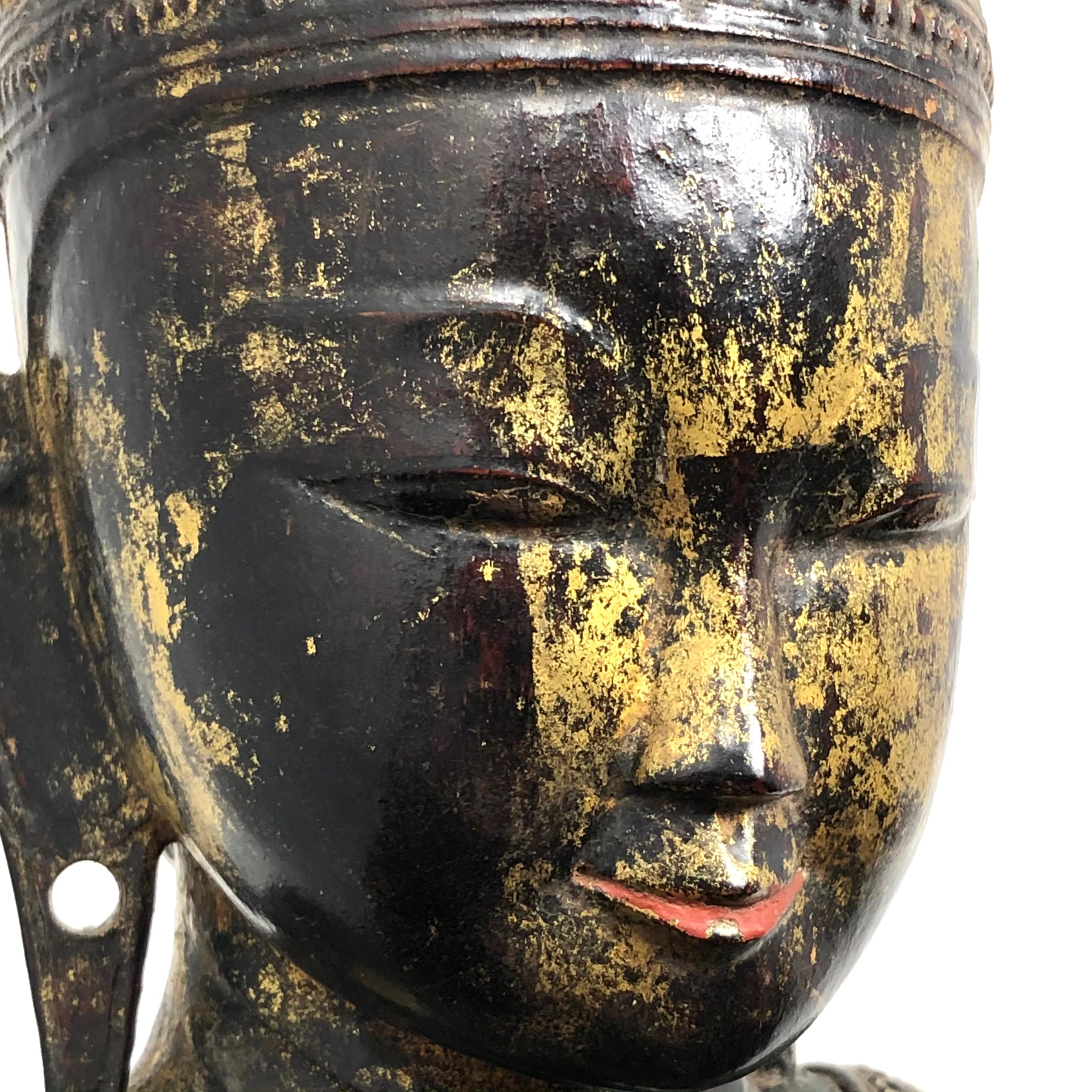 Antique Shan (Tai Yai) Jambupati Buddha Image For Sale 1
