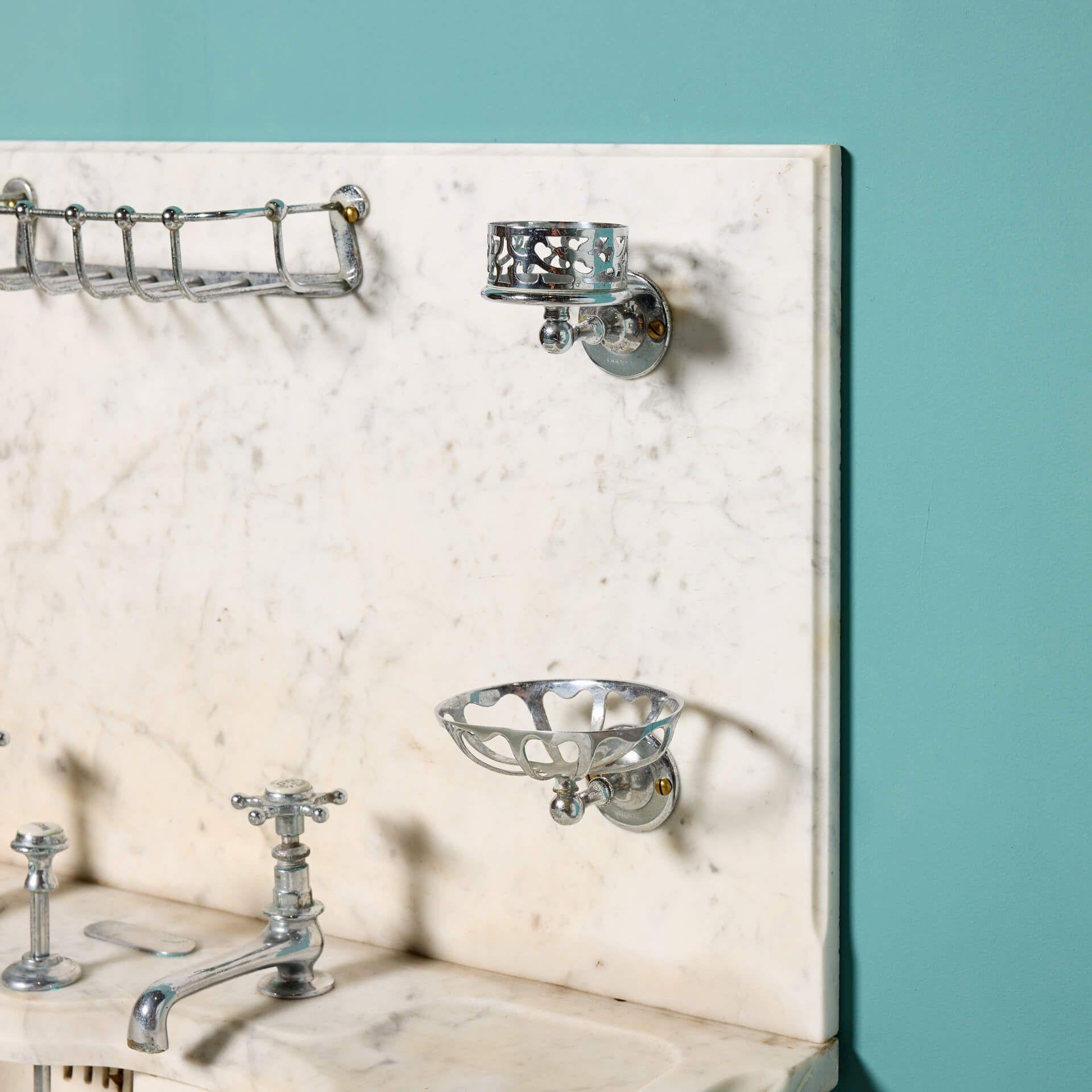 20th Century Antique Shanks Carrara Marble Sink For Sale