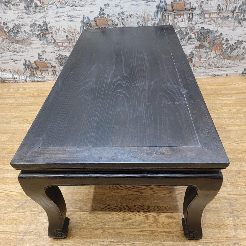 Early 20th Century Antique Shanxi Province Black Lacquer Coffee Table For Sale