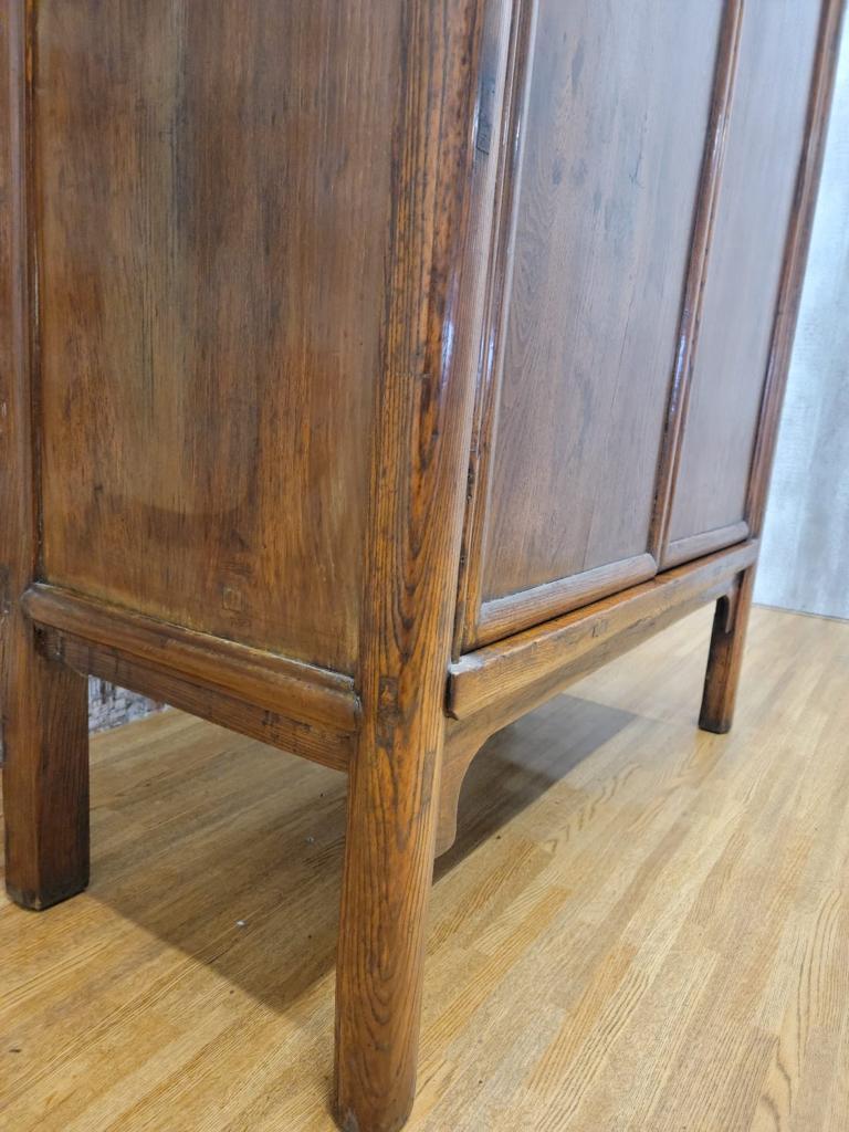 Antique Shanxi province elm 2 door cabinet with original patina and clear lacquer

Circa: 1900

Dimensions:

W: 46