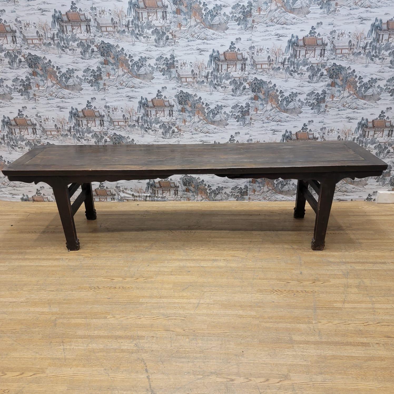Antique Shanxi Province Elm Calligraphy Table For Sale 7