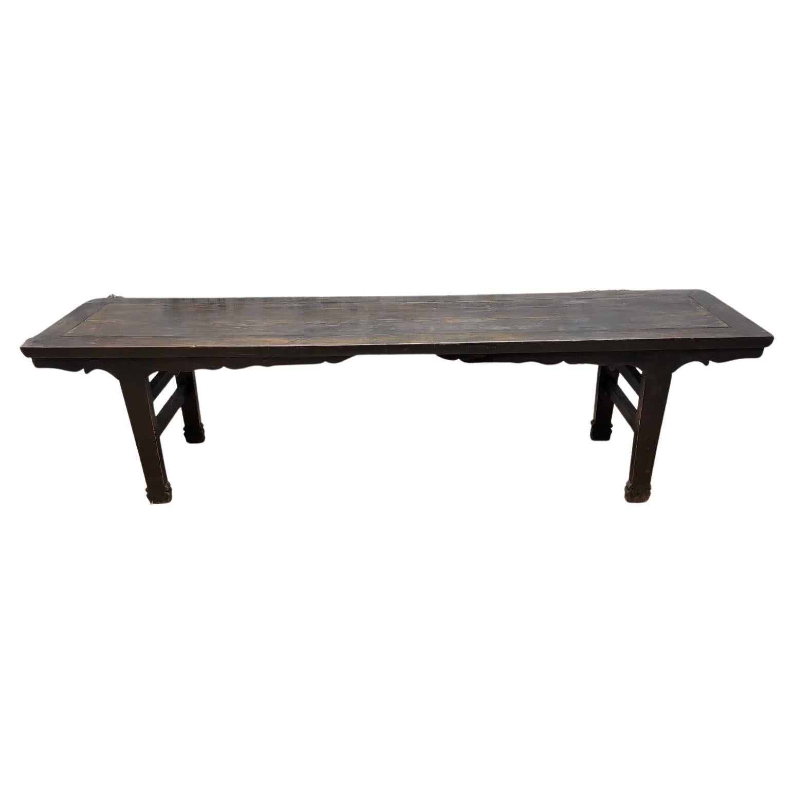 Antique Shanxi Province Elm Calligraphy Table For Sale