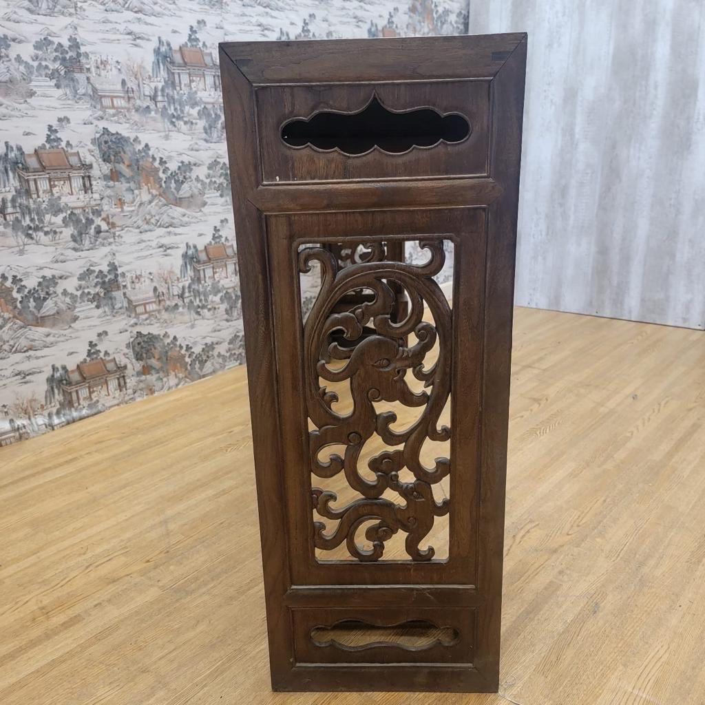 Antique Shanxi Province Elm Carved Side Altar Table For Sale 7