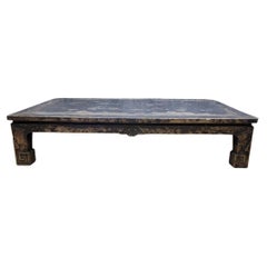 Antique Shanxi Province Elm Coffee Table Cut from Chinese Bed