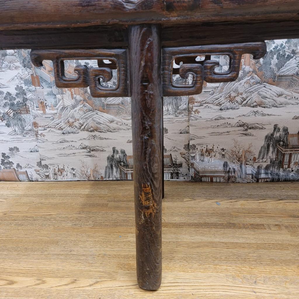 Late 19th Century Antique Shanxi Province Elm Low Bed Bench / Coffee Table For Sale