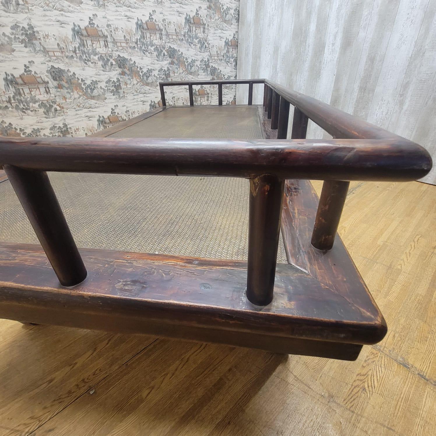 Antique Shanxi Province Elm Opium Bed / Coffee Table

Circa: 1900

Dimensions:

W: 87.5