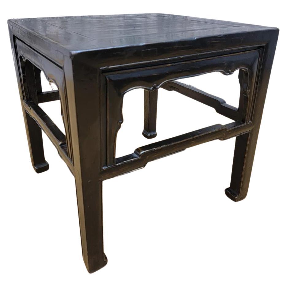 Antique Shanxi Province Elm Side Table with Original Patina For Sale