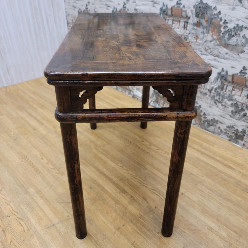Patinated Antique Shanxi Province Elm Tall Table For Sale