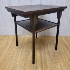 Antique Shanxi Province Elm Tea Table with Display Shelf