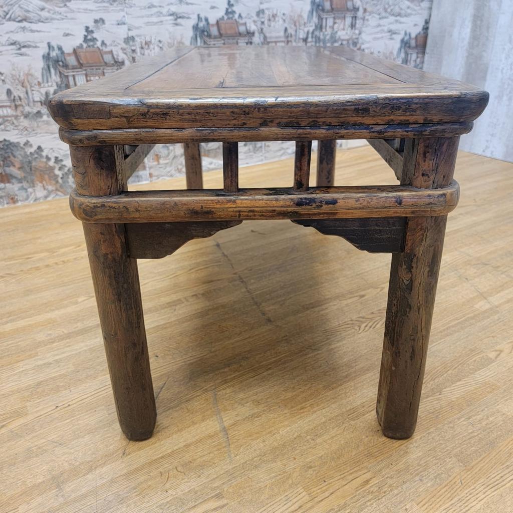 Antique Shanxi Province Elmwood Coffee Side Table For Sale 3
