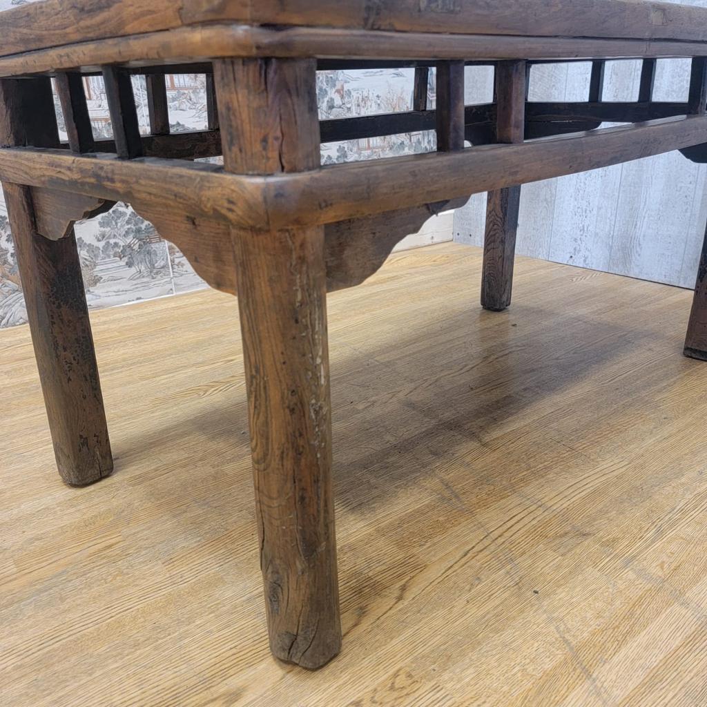 Antique Shanxi Province Elmwood Coffee Side Table For Sale 2