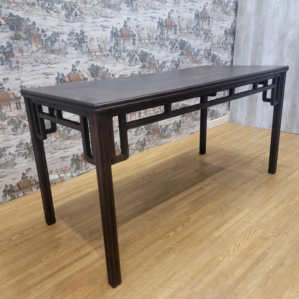 Chinese Export Antique Shanxi Province Elmwood Dining Table / Desk