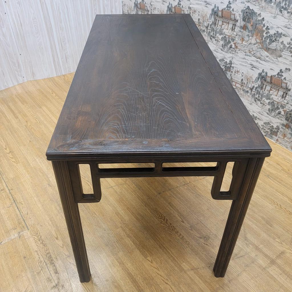 Antique Shanxi Province Elmwood Dining Table / Desk In Good Condition In Chicago, IL