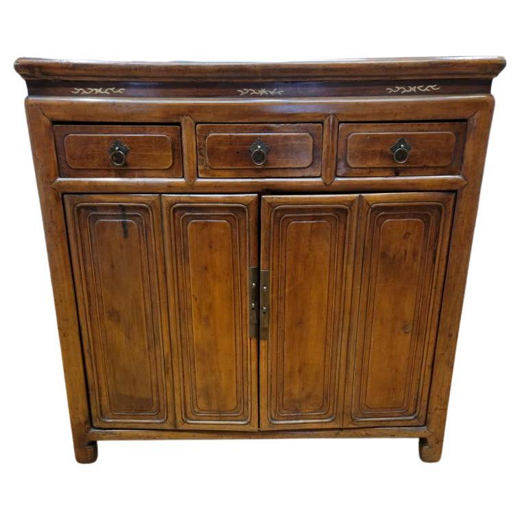 Antique Shanxi Province Elmwood Nightstand Sideboard For Sale