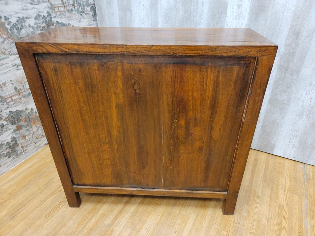 Antique Shanxi Province Elmwood With Natural Patina and Lacquer Chest For Sale 9