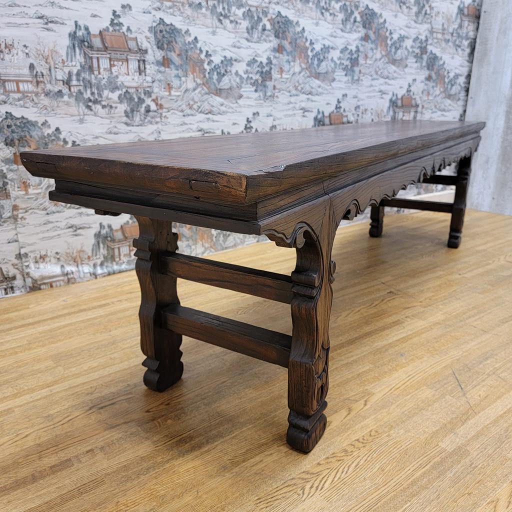 Antique Shanxi Province Hallway Bench Altar Console Table In Good Condition For Sale In Chicago, IL
