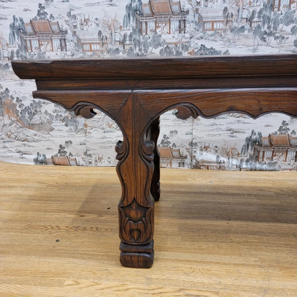 Wood Antique Shanxi Province Hallway Bench Altar Console Table For Sale