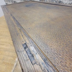 Shanxi Province Opium Bed Elm and Rattan Coffee Table