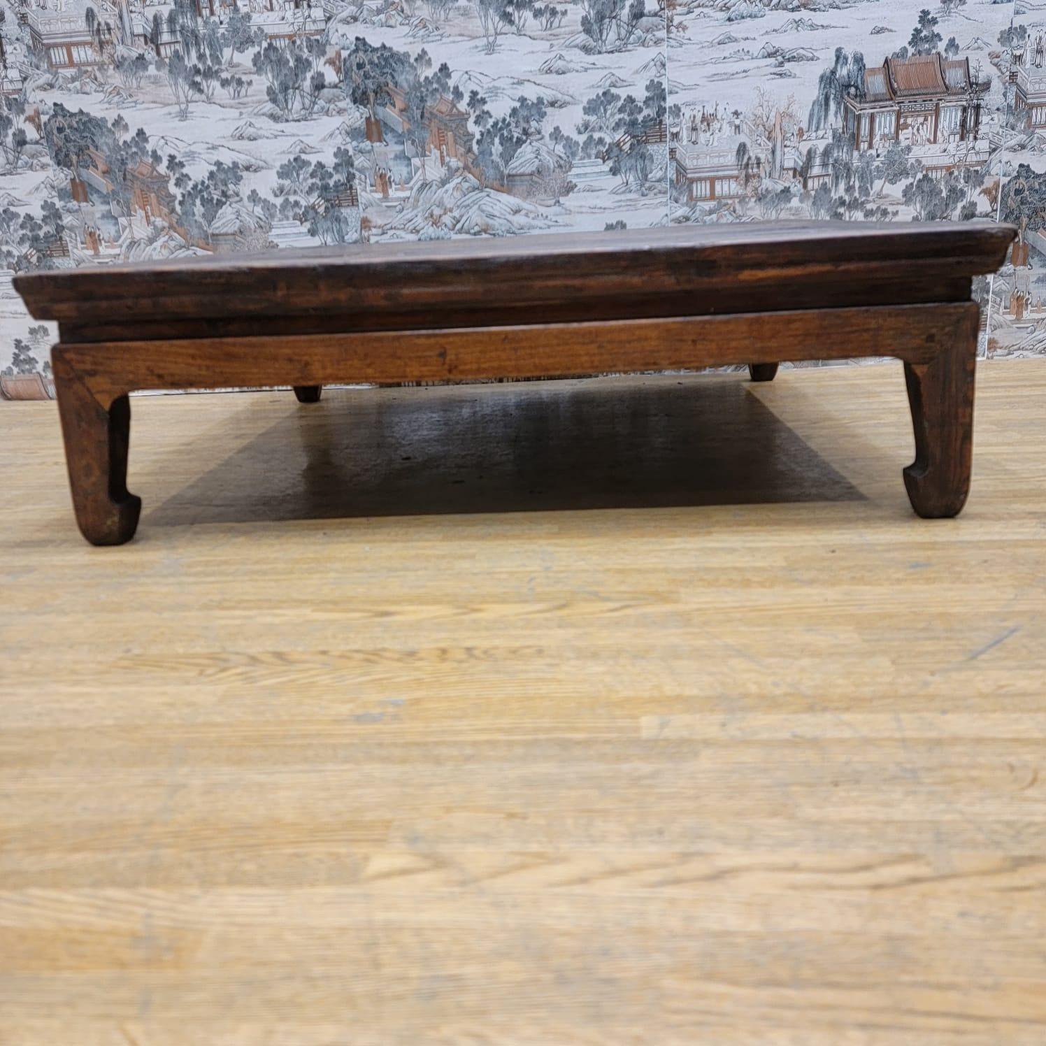 Chinese Export Antique Shanxi Province Natural Color and Patina Elm Coffee Table For Sale