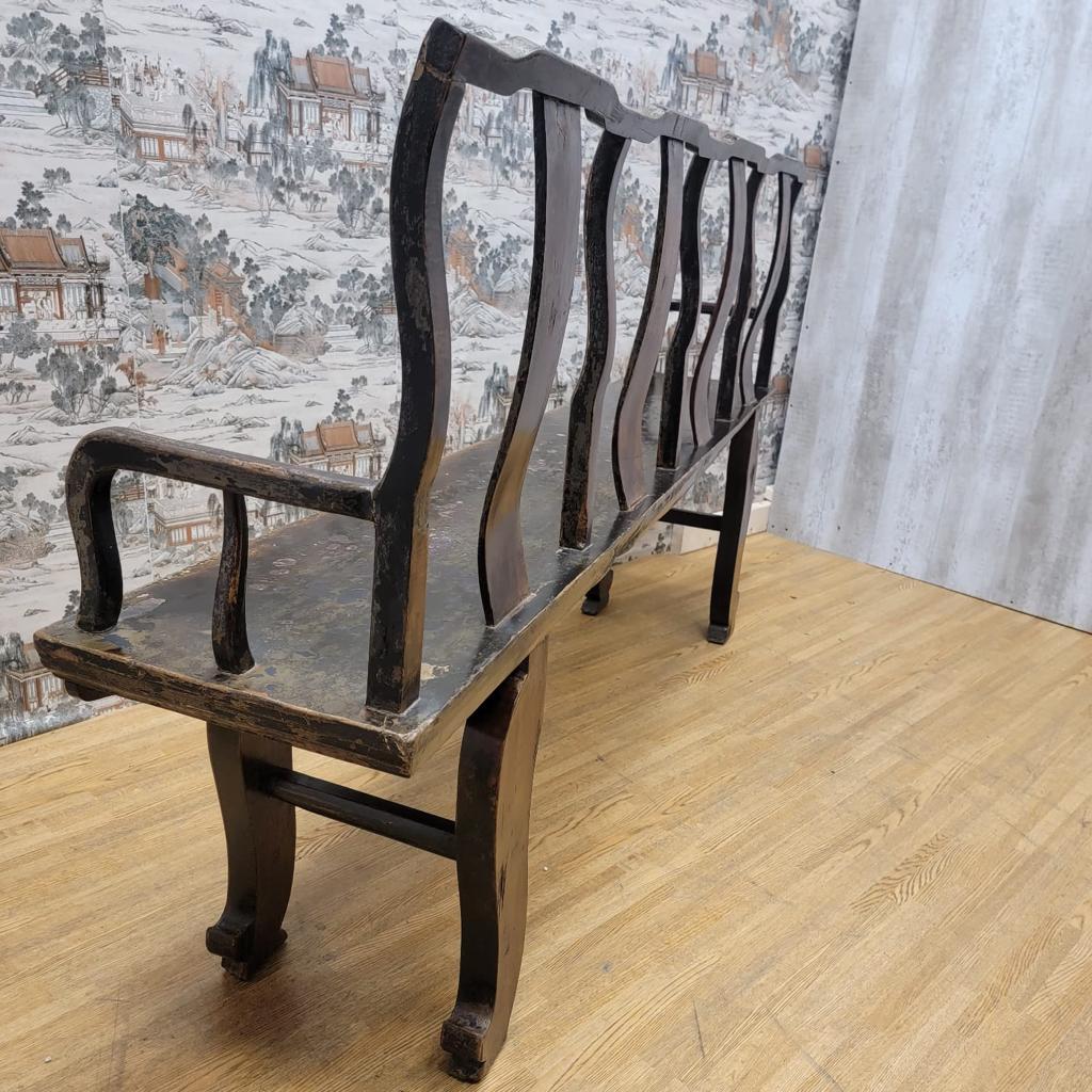 Antique Shanxi Province Rare Top Hat Court Official Elm Bench

Circa: 1800

Dimensions:

W 75”
D 14”
H 41”

The Antique Shanxi Province Rare Top Hat Court Official Elm Bench is a stunning piece of furniture that dates back to the 19th century. This