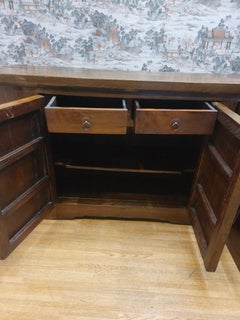 Antique Shanxi Province Winged Elmwood Sideboard