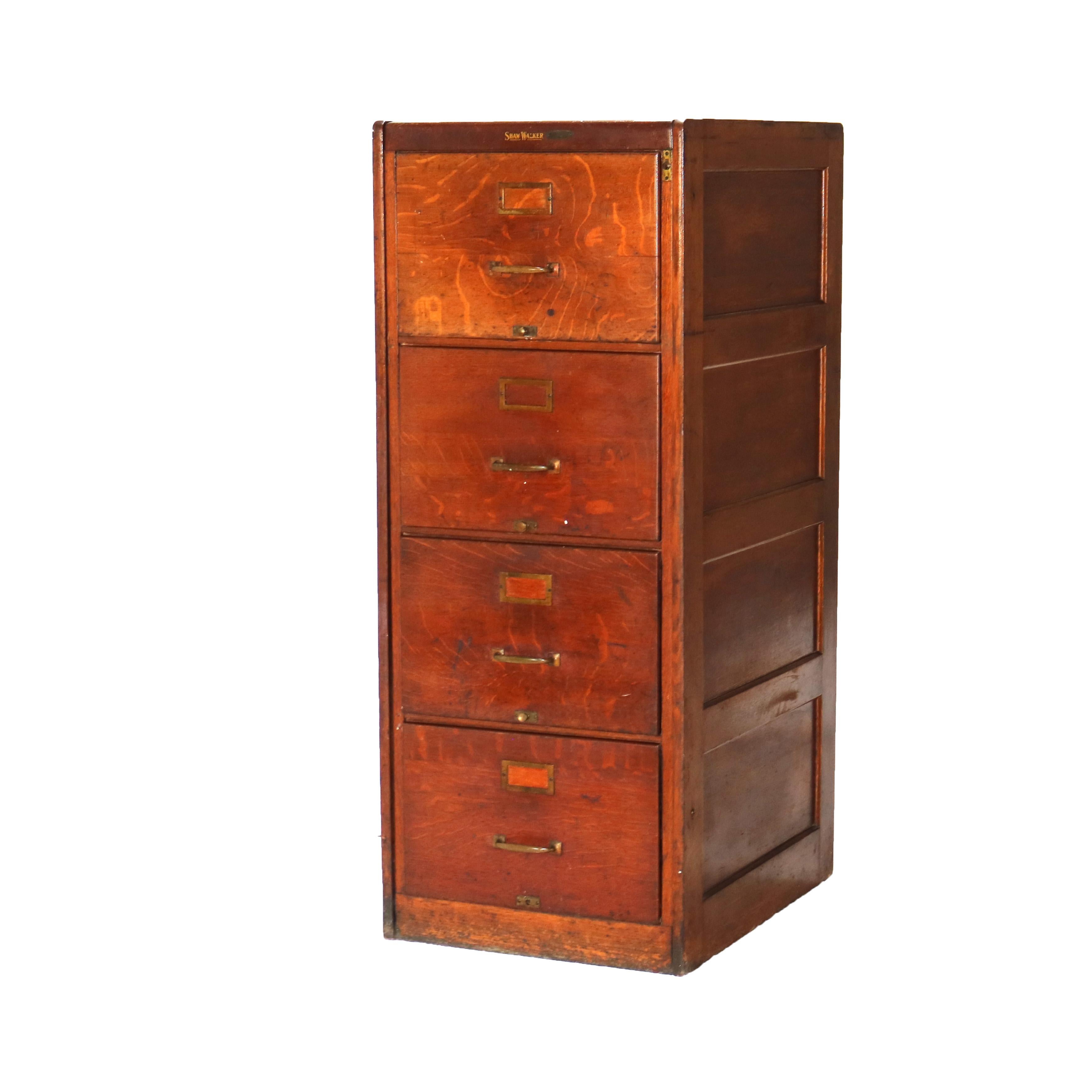 ***Reduced Delivery Rates - See Below or Click “Ask The Seller” to Request a Quote***

Antique Shaw Walker Arts & Crafts Paneled Oak Legal Sized 4-Drawer File Cabinet, c1920

Measures - 52