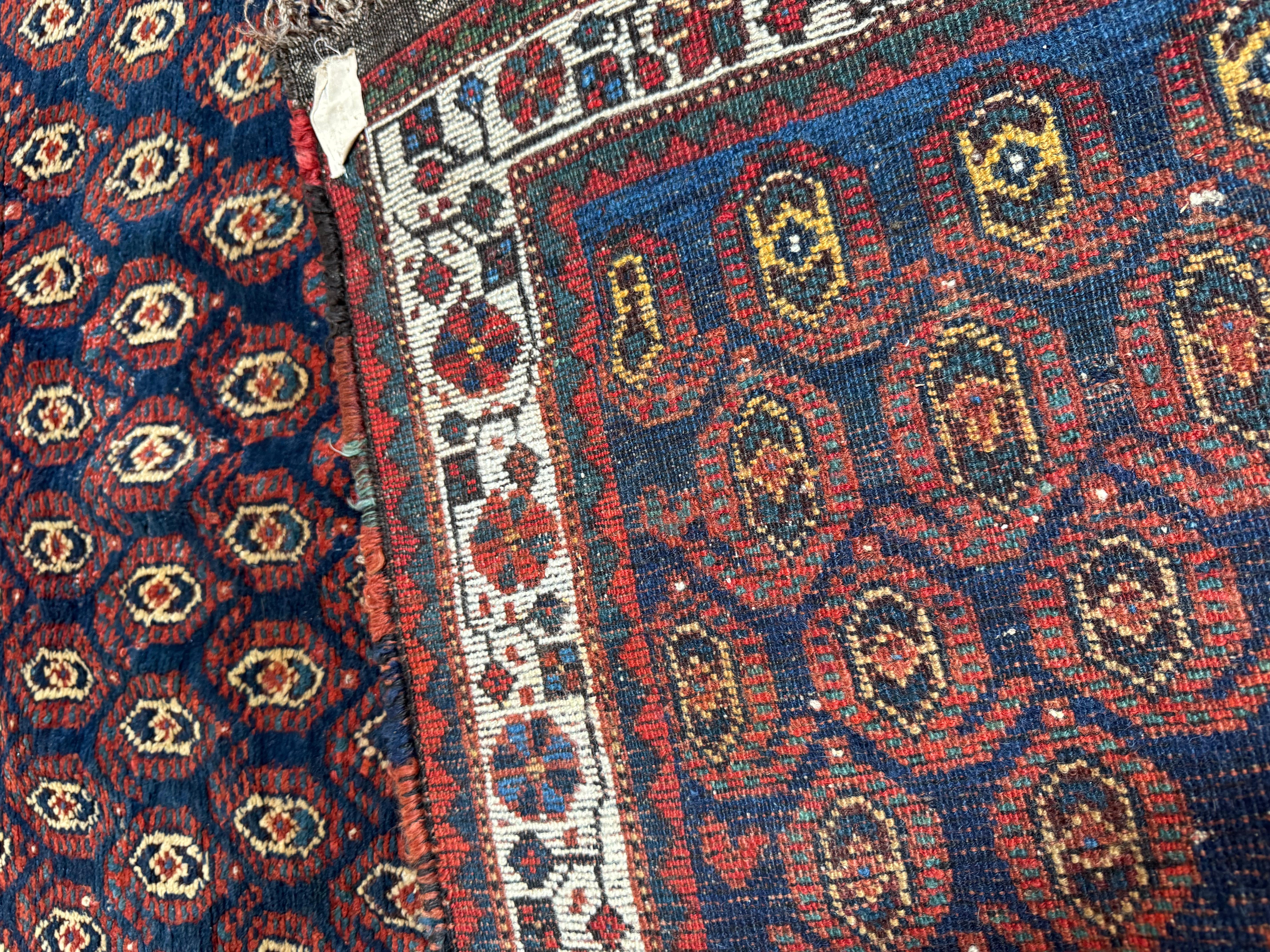 Tabriz Antique Sheeraz Tribal Rug With Repeating Gul Motif – 5' X 4'1