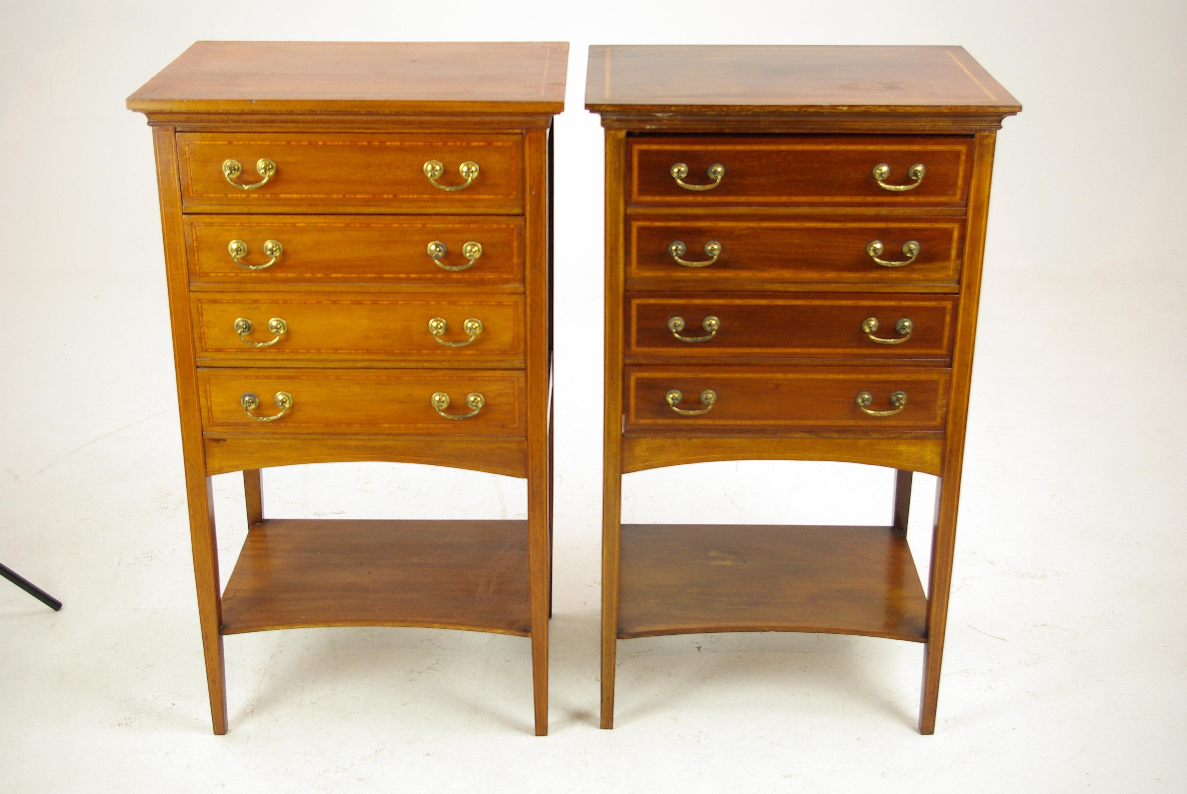 Antique Sheet Music Cabinet, Walnut Cabinet, File Storage, Scotland 1890 In Good Condition In Vancouver, BC