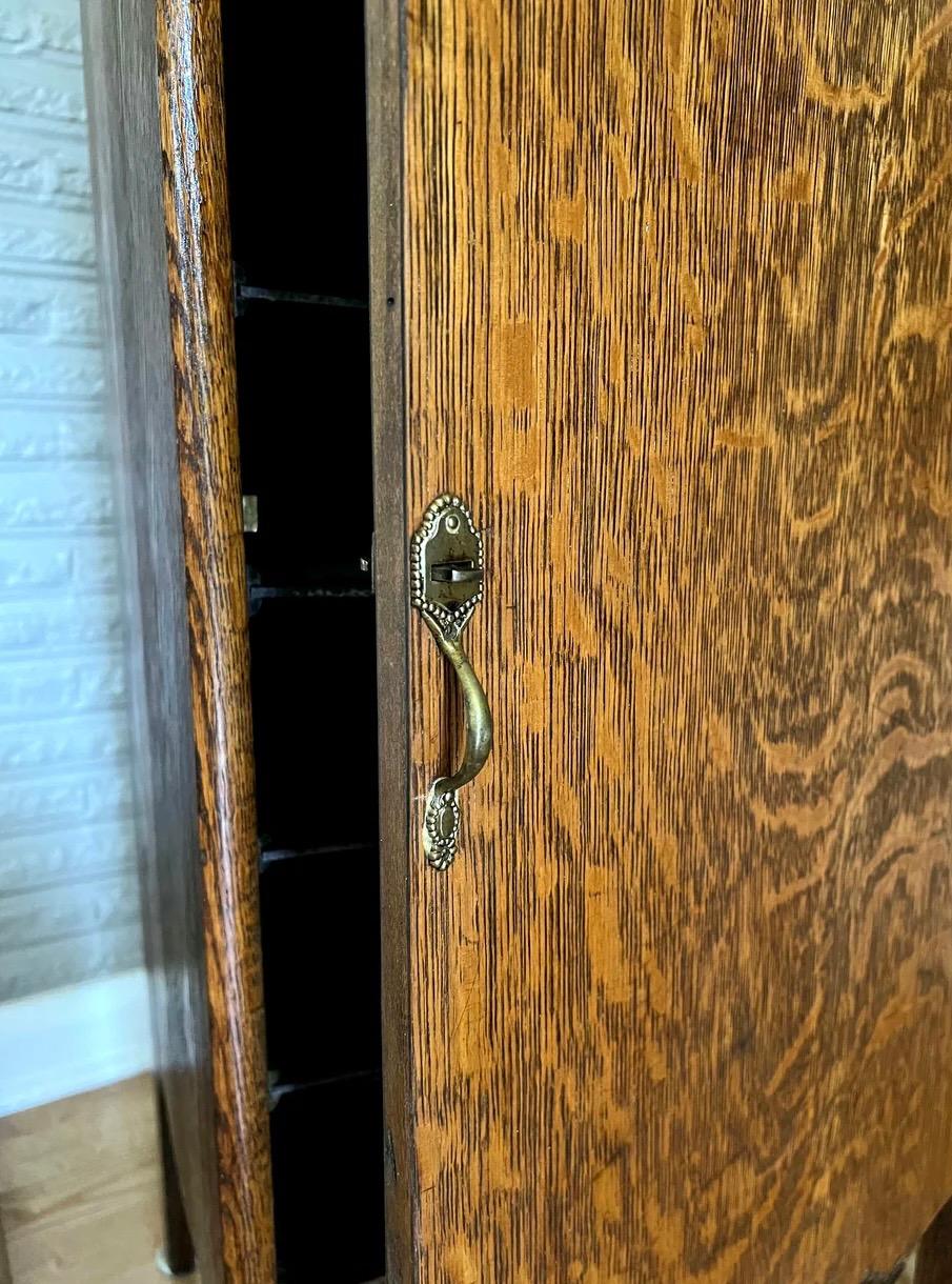 Fin du 20e siècle Ancienne armoire à partitions en Oak Oak, meuble à disques, table d'appoint en vente