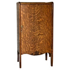 Ancienne armoire à partitions en Oak Oak, meuble à disques, table d'appoint