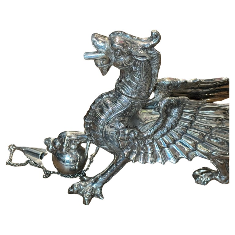 Antique Sheffield Electroplated Table Cigar Lighter, Circa 1900