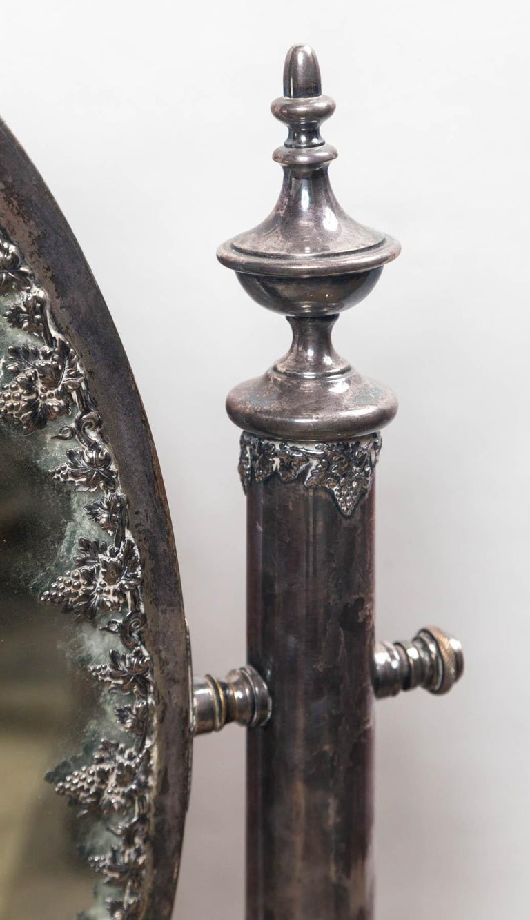 Antique Sheffield Shaving Mirror For Sale at 1stDibs